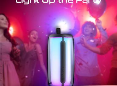 Promate Bluetooth Speaker, Premium 8W True Wireless Portable HD Speaker with RGB Lights, Bluetooth v5.3, Long Playtime, Quick Music Navigation, Water-Resistance, USB Port and TF Card Slot, LumiTower product