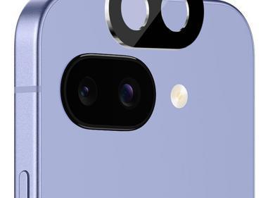 Google Pixel 9A Camera Lens Colored Edge Tempered Glass Protector - Black product