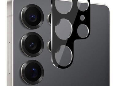 Samsung Galaxy S25 Ultra Camera Lens Colored Edge Tempered Glass Protector 2.5D - Black product