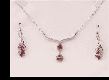 necklace and a pair of earrings product