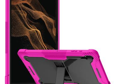 Samsung Tab S8 Ultra Tough Tablet Strong Kickstand Hybrid Case Cover - Hot Pink product