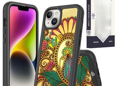 iPhone 15 METKASE Premium Exotic Design Hybrid Case in Slide-Out Package - Antique Flower product