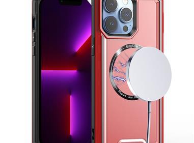 iPhone 15 Rank [Magnetic Circle] Tough Strong Modern Fused Hybrid - Red product