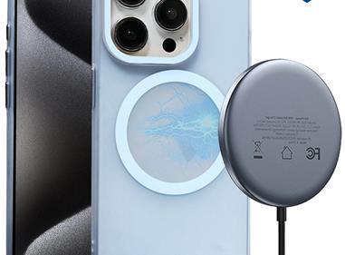 iPhone 15 METKASE Premium Chrome Edged Camera [Magnetic Circle] Shockproof Hybrid - Blue product