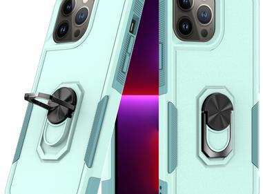 Apple iPhone 14 PRO 6.1" Perfect Tough Thick Hybrid Case with Metal Ring Stand | Heavy-Duty Shockproof Cover product