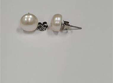 Beautiful pearl earrings, Sterling silver 925/- rhodium-plated, SW cultured pearl, 8.0-8.5mm product