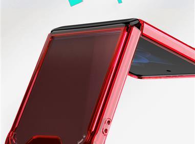 Samsung Galaxy Z Flip3 5G Flip Transparent Hybrid Shockproof Case Cover - Red product
