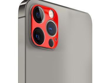 Apple iPhone 14 PRO MAX 6.7" Camera Lens Colored Edge Tempered(2.5D) - Red product
