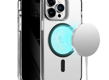 iPhone 15 PURE Transparent [Magnetic Circle] High Quality Ultra Thick Hybrid - Black product