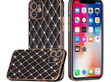 Apple iPhone 14 PRO 6.1" Electroplated Grid TPU Case Cover with Diamond Accents | Stylish Shockproof Design product