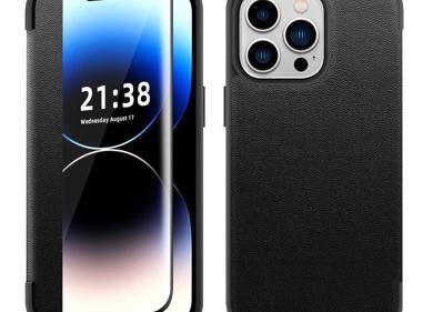 iPhone 15 Plus PU Leather Window Flap Case with Front Cover View product