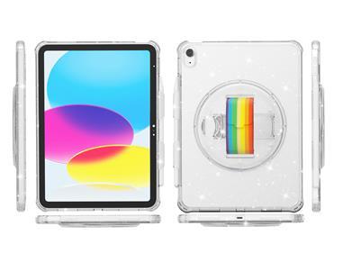  Apple iPad 10th Gen 2022 Tablet Glitter Ultra Thick Transparent Hybrid Case Cover - Glitter Clear product