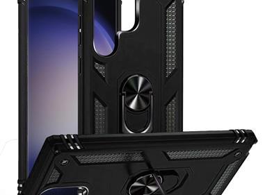 Samsung Galaxy s24 Ultra Ring Magnetic Kickstand Hybrid Case Cover - Black product