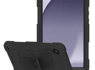 Samsung A9 8.7inch Butterfly Kickstand 3in1 Tough Hybrid Case Cover with Shoulder Strap - Black/Black product