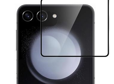 Samsung Z Flip 6 Bulk White Paper Card Package Black edged Tempered Glass (Outside Glass Screen Protector) product