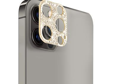  iPhone 12 Pro (Camera Punch) Camera Lens Zinc Alloy With Diamond - Gold product