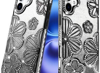iPhone 17 Luxury Flower Glitter Case.Available in Multiple Colors. product