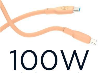 Motorola TurboPower Silicone 5A Black USB-C to USB-C Cable-PEACH product