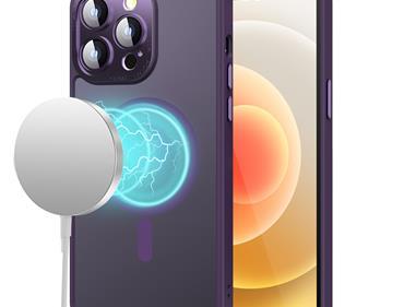 iPhone 15 Complete Protection HQ Hybrid with Metal Tempered Camera Glass - Purple product