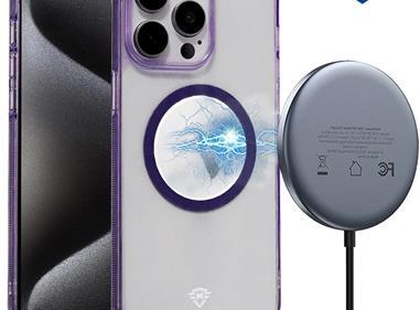 iPhone 15 METKASE Transparent [Magnetic Circle] Simplistic Hybrid - Purple product