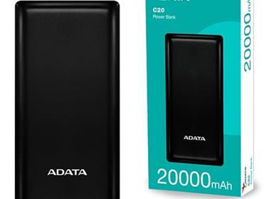 Adata PBC20 Power Bank 20,000Mah Dual USB-A and USB-C Power Bank - BLACK product