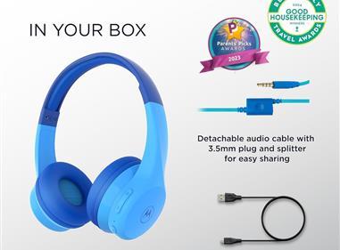 MOTOROLA JR300BT KIDS ON-EAR HEADPHONES - PINK& BLUE product