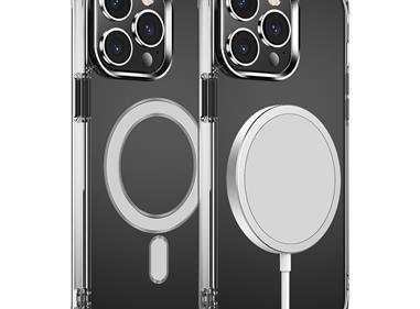 iPhone 15 Thick Transparent (Magnetic Circle) Shockproof Hybrid - Clear product