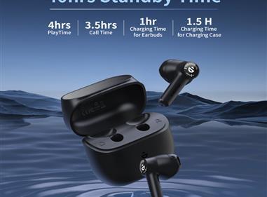 CHOETECH BH-T19 TRUE WIRELESS EARBUDS - 5.3 VERSION - 4 HOURS PLAY TIME - SMART TOUCH - BLACK  product
