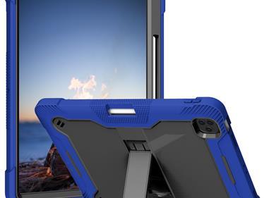 Apple iPad Pro 12.9 inch (2021) Tough Tablet Strong Kickstand Hybrid Case Cover - Dark Blue product