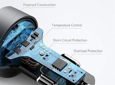 Anker 30W 2-Port Type C Fast Car Charger with 18W Power Delivery and 12W PIQ, PowerDrive PD 2 product