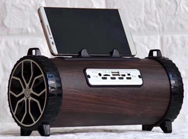 Portable Rechargeable 10W Bluetooth Speaker with FM Radio, TF slot, AUX in, USB, Handsfree, Built-in Boom Woofer in Black product