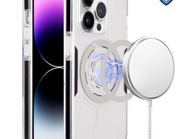 iPhone 15 METKASE IMD Design Pattern [Magnetic Circle] Premium Hybrid Case - Clear Pattern product