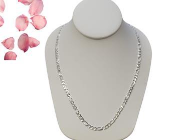 Necklace Sterling Silver 925 Figaro,17.4 Gr, 5mm, 21" product