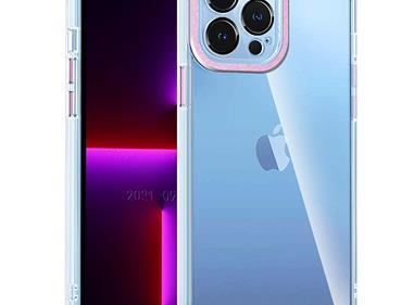  iPhone 15 Transparent Clear Hybrid with Matching Metal Buttons and Camera Protection - Rose Gold product