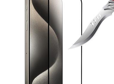 iPhone 16 Pro Max 6.9 inch Bulk White Paper Card Package Black edged Tempered Glass (Black) product