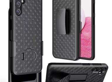 iPhone 15 Weave Premium 3in1 Combo Holster Kickstand Case Cover - Black product