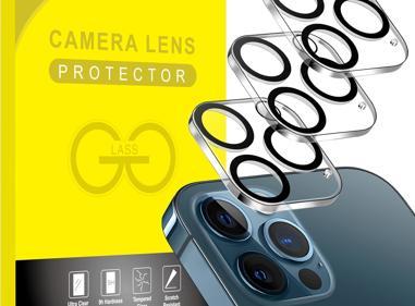 Camera Lens Protector for iPhone 12 Pro / 12 Pro Max .  6.1-Inch, 9H Tempered Glass, HD Clear, Anti-Scratch, Case Friendly, Does Not Affect Night Shots, 3-Pack product