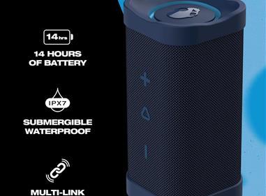 Skullcandy Terrain Wireless Bluetooth Speaker - IPX7 Waterproof Portable Speaker with Dual Custom Passive Radiators, 14 Hour Battery, Nylon Wrist Wrap, & True Wireless Stereo product