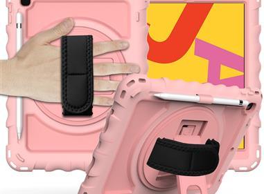  Apple iPad 9.7 inch Tablet Complete 360 Tough Hybrid Kickstand with Shoulder Hand Strap - Rose Gold product