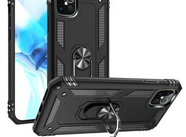  iPhone 14 PLUS Ring Magnetic Kickstand Hybrid Case Cover - Black product