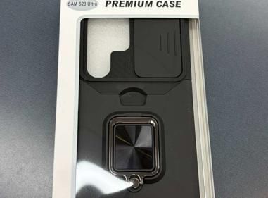 Samsung S23 Ultra Premium Case (Black with Gold Camera Accent) product