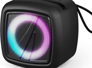 Nautica Portable Bluetooth Speaker, Wireless, IPX5 Splashproof, Integrated Phone Holder, 15 Hours Playtime, Dynamic Led Lights, TWS Pairing, Pure Bass for Home, Outdoor (Black) product