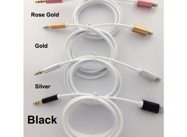 Lightning to 3.5mm Jack AUX Audio Adapter Cable for iPhone, iPad in Black product