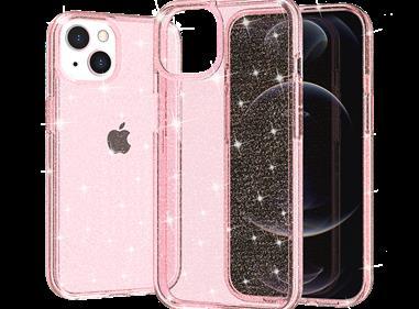  iPhone 15 Glitter Ultra Thick 3mm Transparent Hybrid Case Cover - Pink product