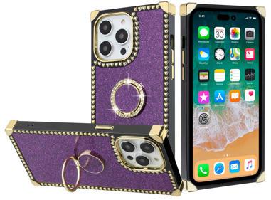 iPhone 15 Pro Heart Passion Glitter Hybrid Case with Ring Stand product