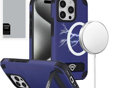 iPhone 15 Pro Max Magnetic Heavy Duty Hybrid Case – Rugged Armor with Side Kickstand product