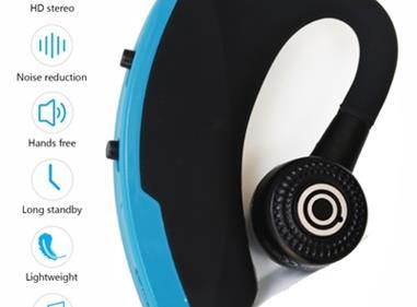 Sporty Bluetooth Earpieces with Microphone and Music 918M in Blue product