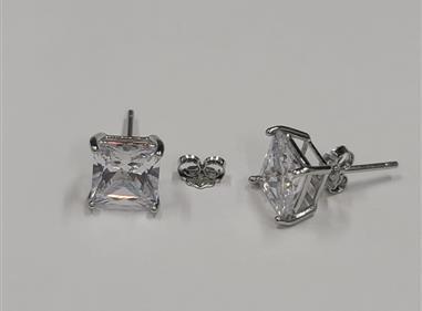 S925 Sterling Silver Sparkling Cubic Zirconia Stud Earrings - Jewelry for Women 5mm product