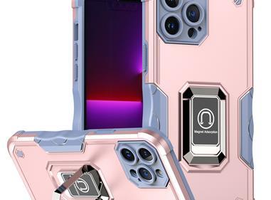 iPhone 15 OPTIMUM Magnetic Ring Stand Hybrid Case Cover - Rose Gold product