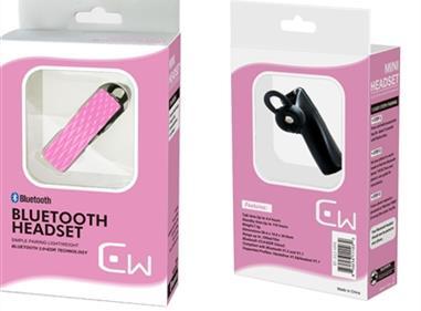 Bluetooth Headset with Volume Control BT619V in Pink product
